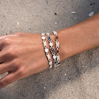 Armband "Eleganza" Strandsand/Perlmutt