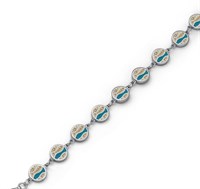 Armband "Strandwellen"Strandsand/blauer Steinsand