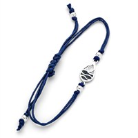 Cotton-Arm. "Strandwellen" Drop Mosaik Seeopal 925er Silber