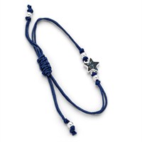 Cotton-Arm. "Seestern" Mosaik Seeopal 925er Silber