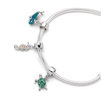 Charm "Turtle" Steinsand grün