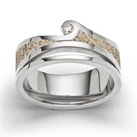 Ring "Maui" WG 585/- 0,1ct tw/si beachsand®