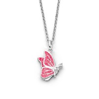 Kette "Butterfly" rosa Steinsand