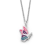 Kette "Butterfly" rosa, lila, blau Steinsand