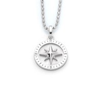 Anhänger 15 mm "Kompassrose 2.0" hell rhodiniert