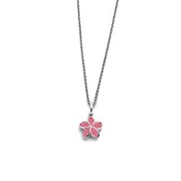 Anhänger "Plumeria Blüte" Steinsand rosa