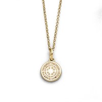 Anhänger "Kompass 2.0" Strandsand vergoldet