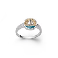 Ring "Ahoi" Strandsand/bl. Steinsand