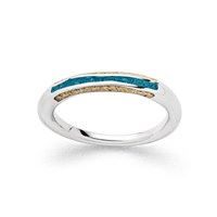Ring "Wellenspiel" Strandsand/Steinsand blau