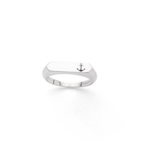 Signet Ring "Anker" oxidiert