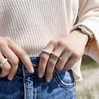 Signet Ring "Ahoi/Anker" oxidiert