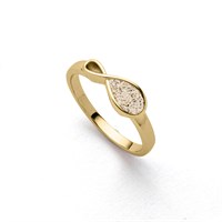 Ring "Forever" Strandsand vergoldet