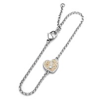 Armband "Heart" Strandsand/Crystal, Edelstahl