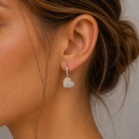 Creole "Heart" Strandsand/Crystal, Edelstahl