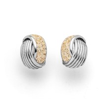 Ohrstecker "Twinfinity" Strandsand, Edelstahl