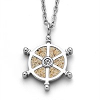 Kette "Navora" 25 mm Strandsand/Crystal, Edelstahl