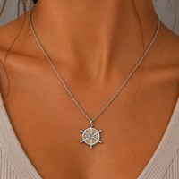 Kette "Navora" 25 mm Strandsand/Crystal, Edelstahl