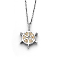 Kette "Navora" 15 mm Strandsand/Crystal, Edelstahl