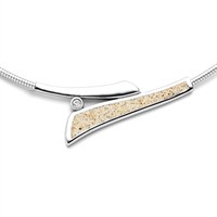 Kettenreif "Twinkle" Strandsand/Crystal, Edelstahl