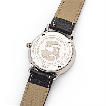 DUR Watch Armband, Leder schwarz18 mm