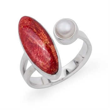 Ring "Koralle/Perle"
