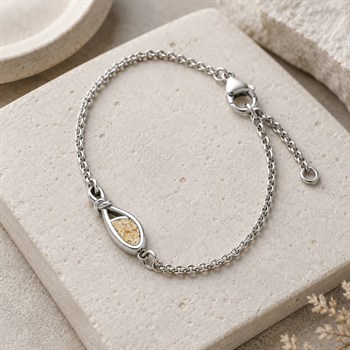 Armband "Liaison" Strandsand, Edelstahl