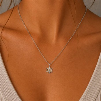 Kette "Navora" 15 mm Strandsand/Crystal, Edelstahl