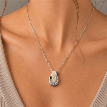 Kette "Twinfinity" 26 mm Strandsand, Edelstahl