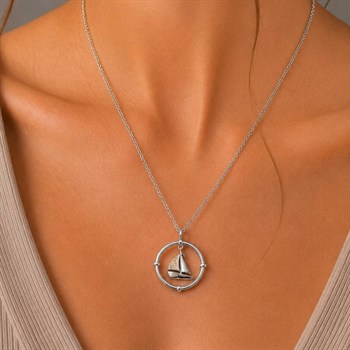 Kette "Sailor" 30 mm Strandsand, Edelstahl