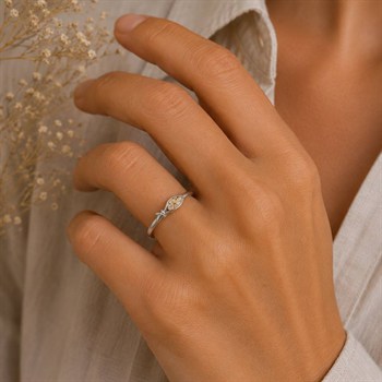 Ring "Liaison" Strandsand, Edelstahl