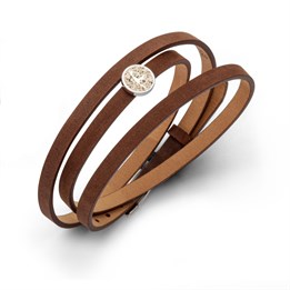 Lederarmband mit Sandelement "Sylt"