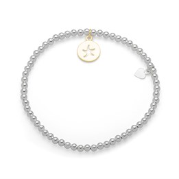 Kugelarmband "Seestern", Anhänger vergoldet