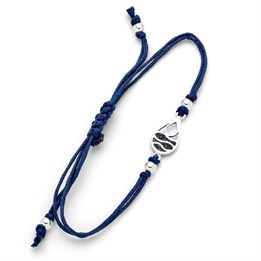 Cotton-Arm. "Strandwellen" Drop Mosaik Seeopal 925er Silber