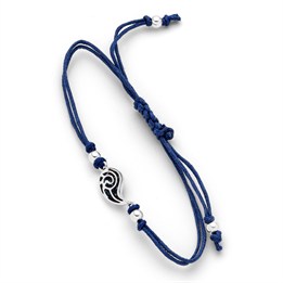 Cotton-Arm. "Nautilus" Mosaik Seeopal 925er Silber