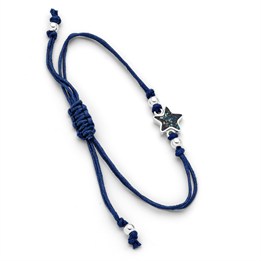 Cotton-Arm. "Seestern" Mosaik Seeopal 925er Silber