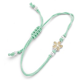 Cotton-Arm. "Plumeria Blüte" Strandsand 925er Silber