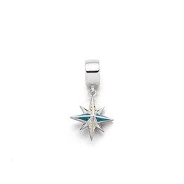 Charm "Kompassrose" Strandsand/Steinsand blau