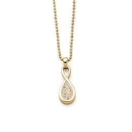Kette "Forever I" Strandsand vergoldet