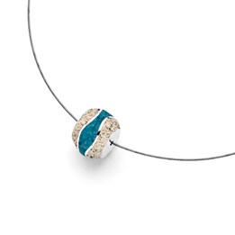 Kette "Strandwellen" Bead Strandsand/Steinsand blau
