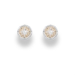 Ohrring "Kompassrose 2.0" 10 mm Strandsand