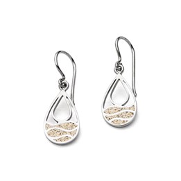 Ohrring "Strandwellen" Drop Strandsand