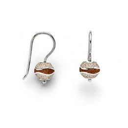 Ohrring Strandwelle "Bead" Strandsand/Bernstein