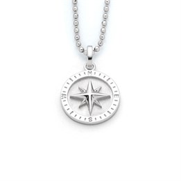 Anhänger 15 mm "Kompassrose 2.0" hell rhodiniert