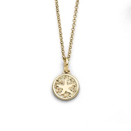 Anhänger 10 mm"Seestern 2.0" Strandsand vergoldet