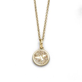 Anhänger 10 mm "Möwe 2.0" Strandsand vergoldet