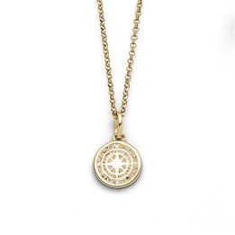 Anhänger "Kompass 2.0" Strandsand vergoldet