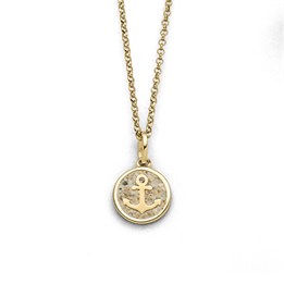 Anhänger "Anker 2.0" Strandsand vergoldet