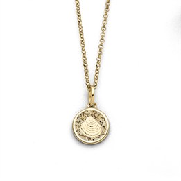 Alnhänger "Muschel 2.0" Strandsand vergoldet