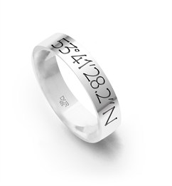 Ring "LieblingsOrt" 6 mm individuelle Koordinaten