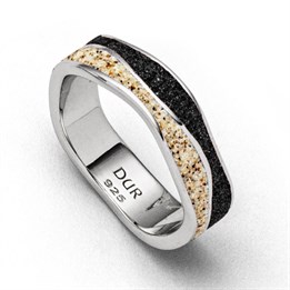 Ring "Welle Sand/Lavasand"